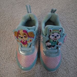 Paw Patrol Glitter Sneakers - Pink and Teal